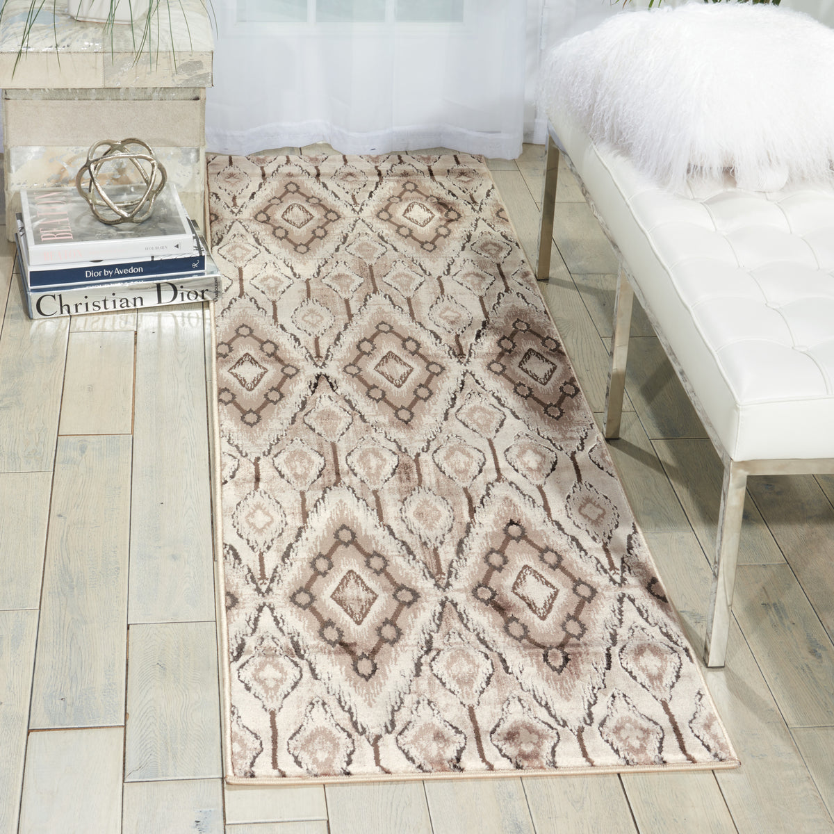Karma KRM02 Beige Rug - room scene