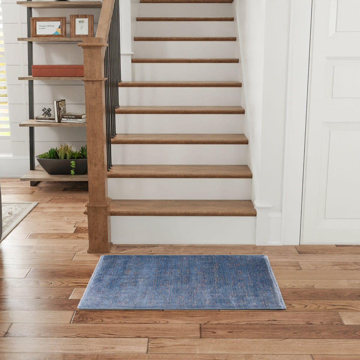Luxurious LRS01 Blue Rug - room scene