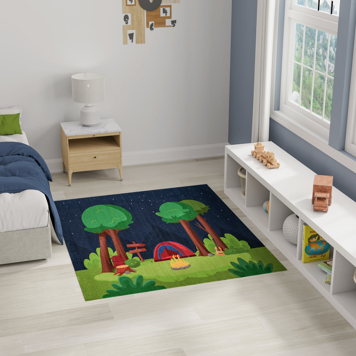 Imagination IMA13 Navy Multicolor Rug - room scene
