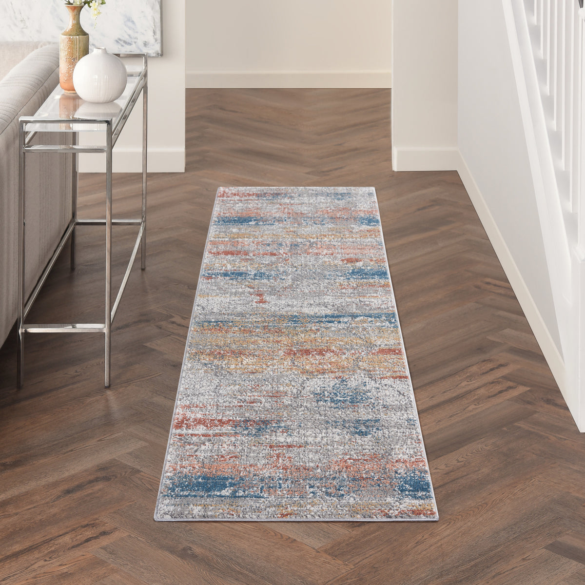 Rustic Textures RUS11 Multicolor Rug - room scene