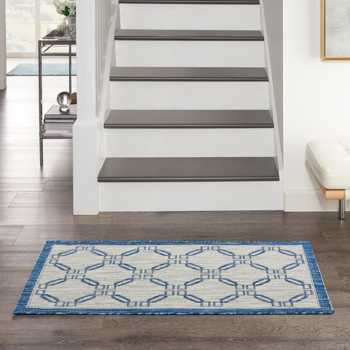 Country Side CTR02 Ivory Blue Rug - room scene