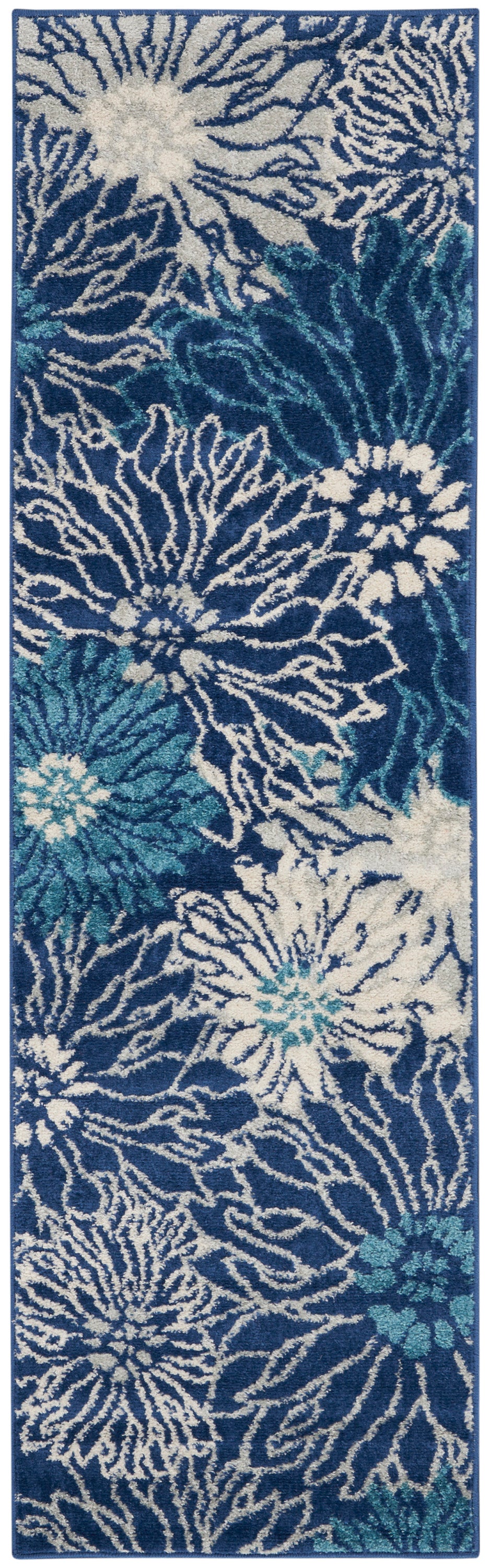 Passion PSN17 Navy Ivory Rug - Runner