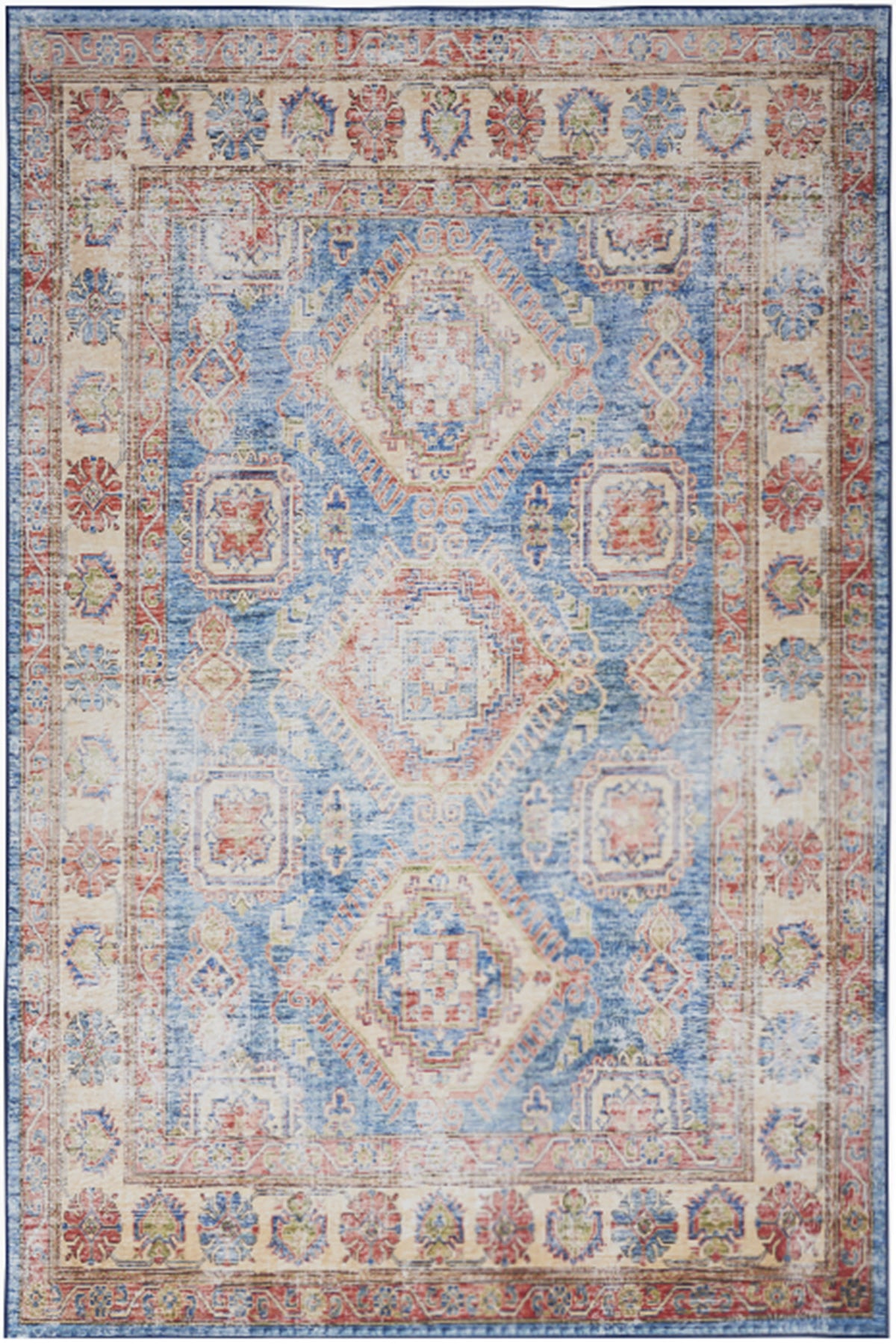 Fulton FUL08 Blue Ivory Rug - Rectangle