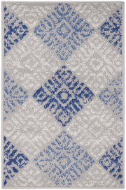 Whimsicle WHS18 Grey Blue Rug - Rectangle