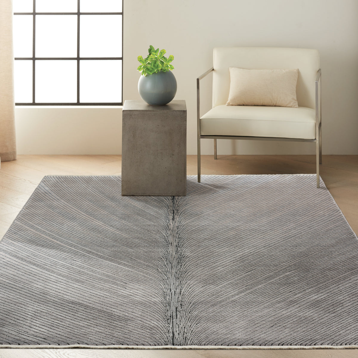 Balian CK50 Silver Grey Rug - room scene