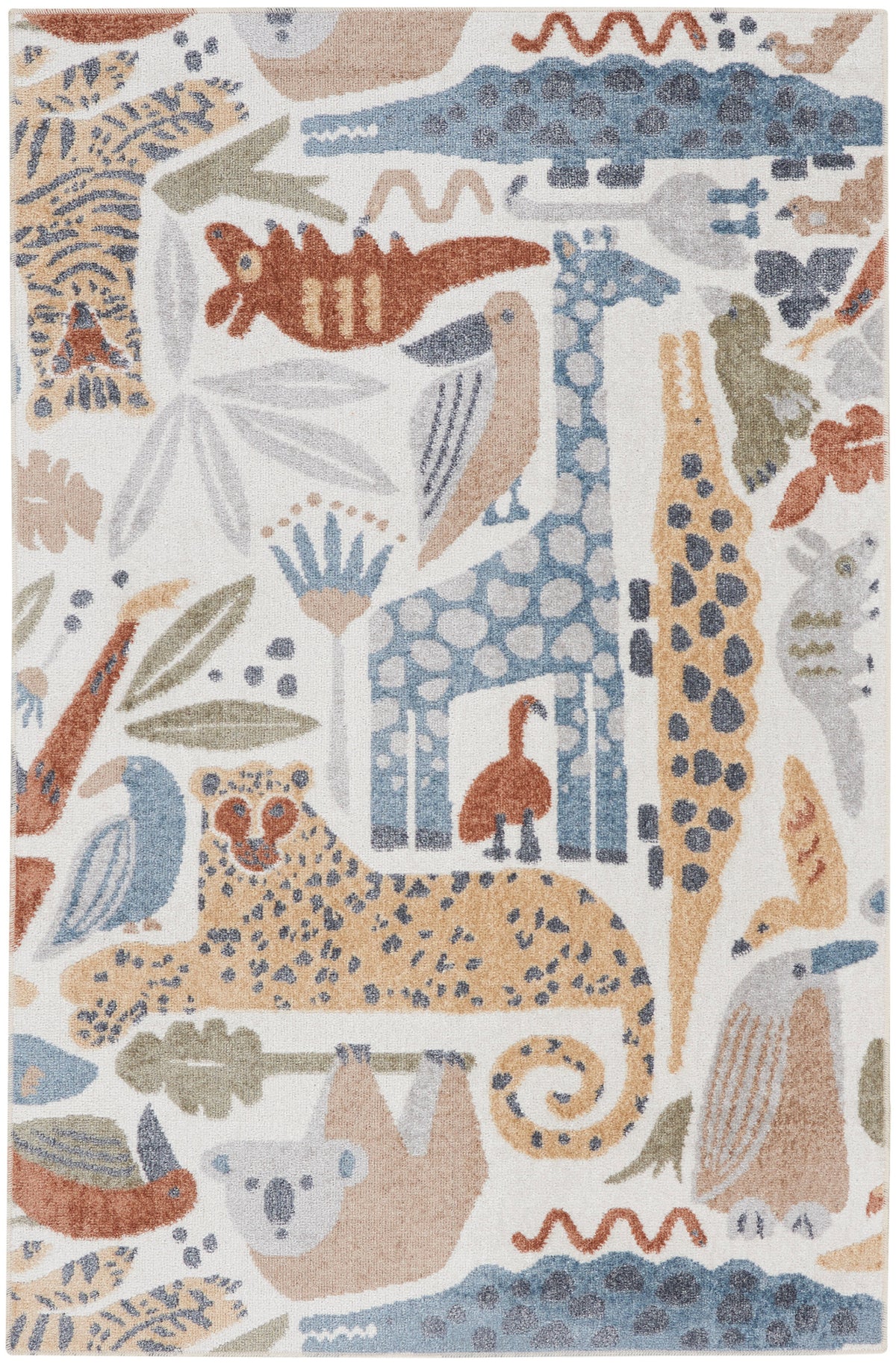 Astra Machine Washable ASW01 Ivory Rug - Rectangle