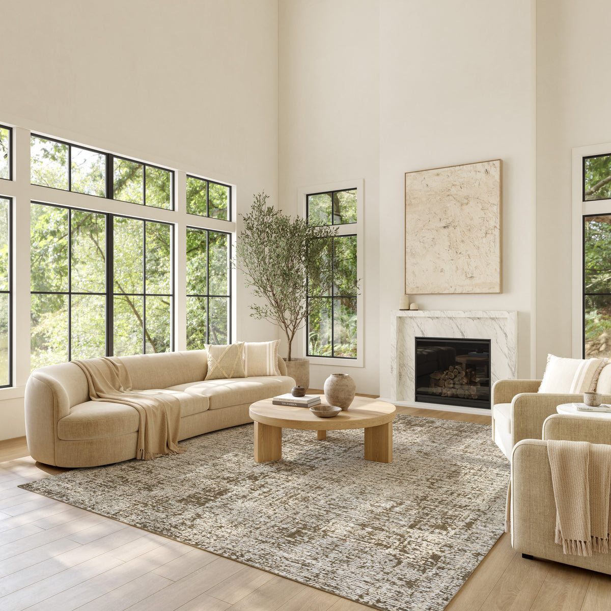 Soft Structure SOF02 Mocha Rug - room scene