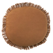 Sofia RC993 Brown 20" x 20"round Throw Pillows