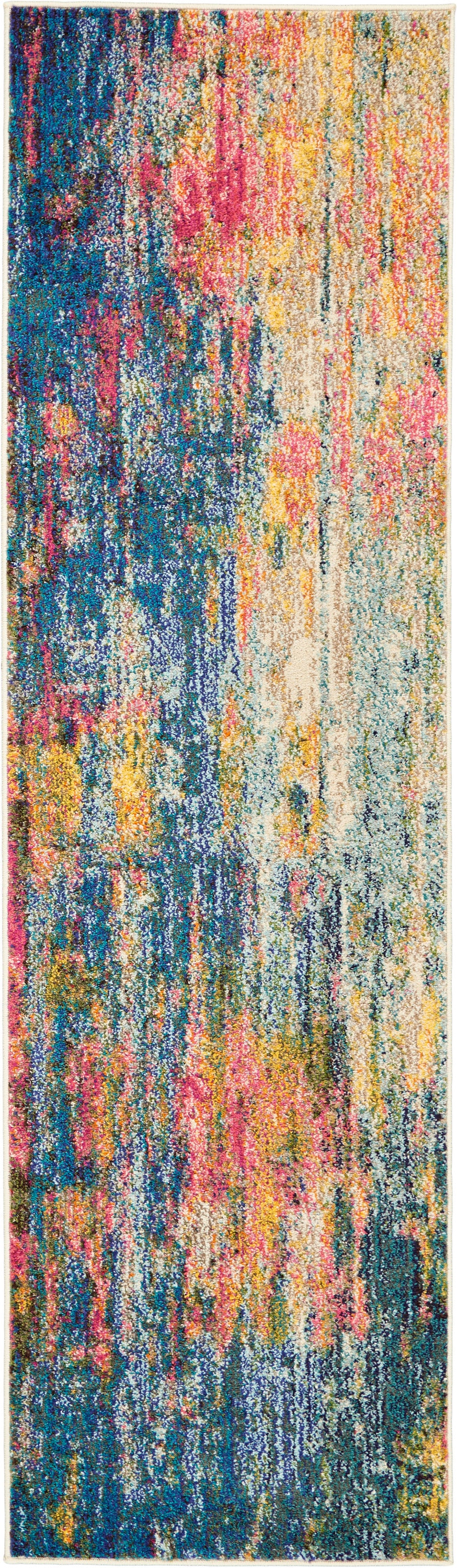 Celestial CES09 Blue Yellow Rug - Runner