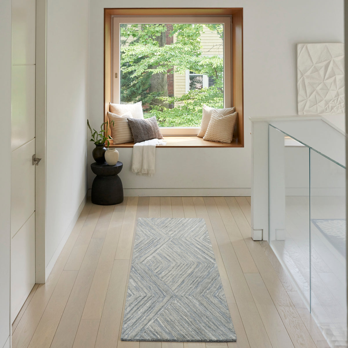 Graceful GRU03 Blue Rug - room scene