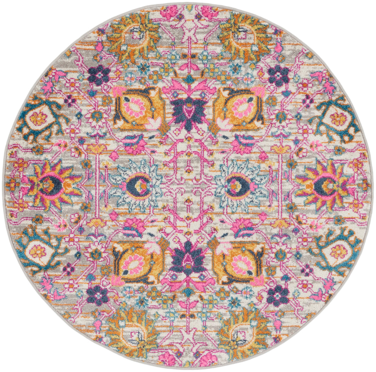 Passion PSN01 Silver Rug - Round
