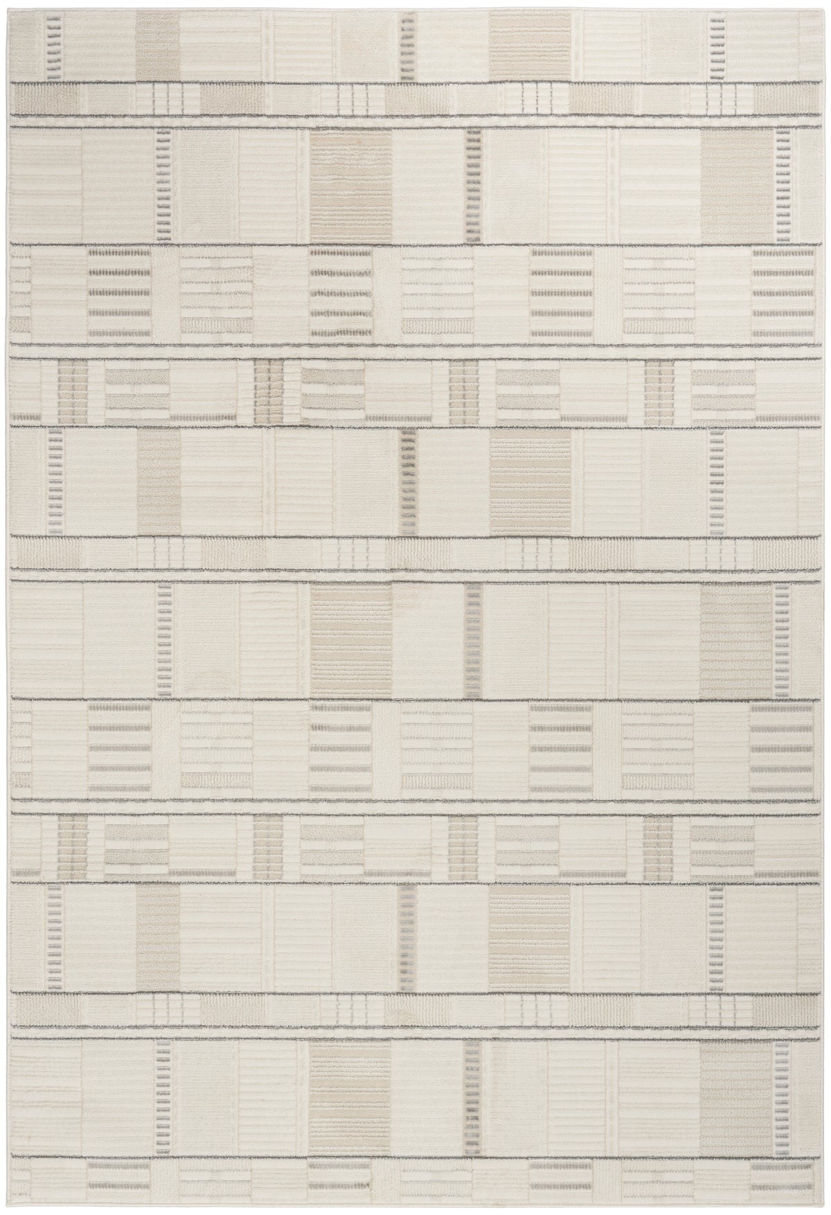 Nordic NRC04 Ivory Grey Rug - Rectangle