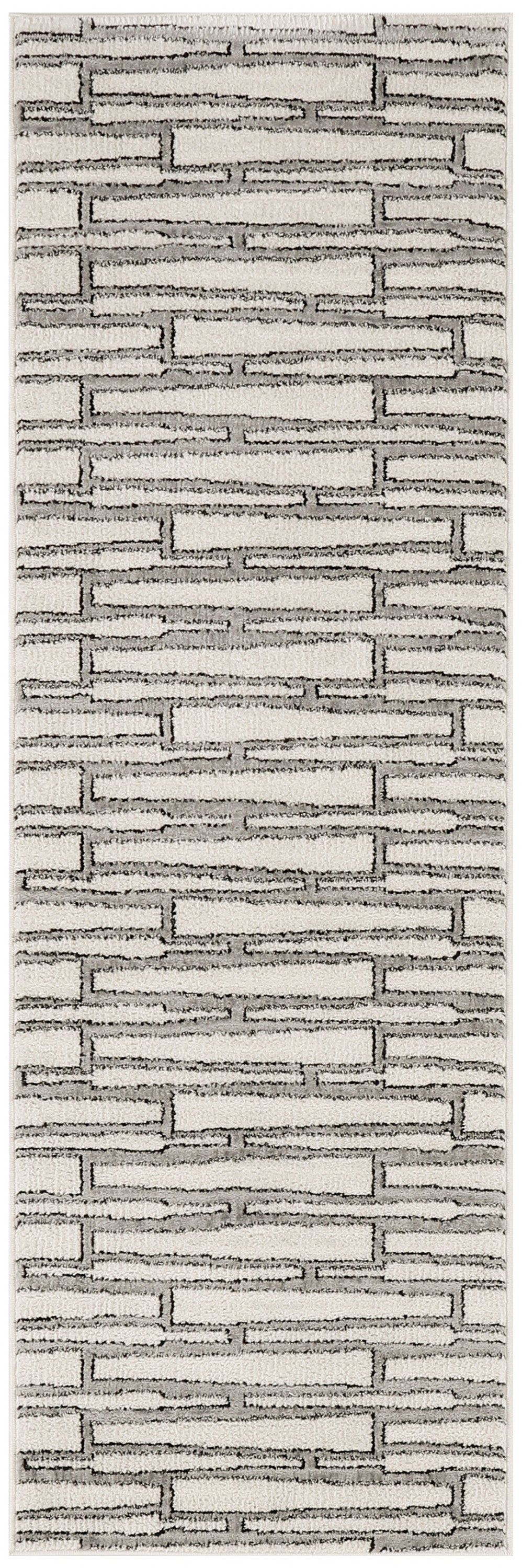 Nordic NRC02 Ivory Grey Rug - Runner