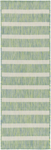 Positano POS03 Blue Green Ivory Rug - Runner