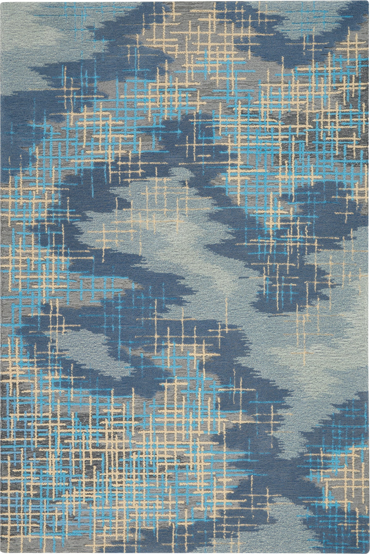 Symmetry SMM08 Blue Beige Rug - Rectangle