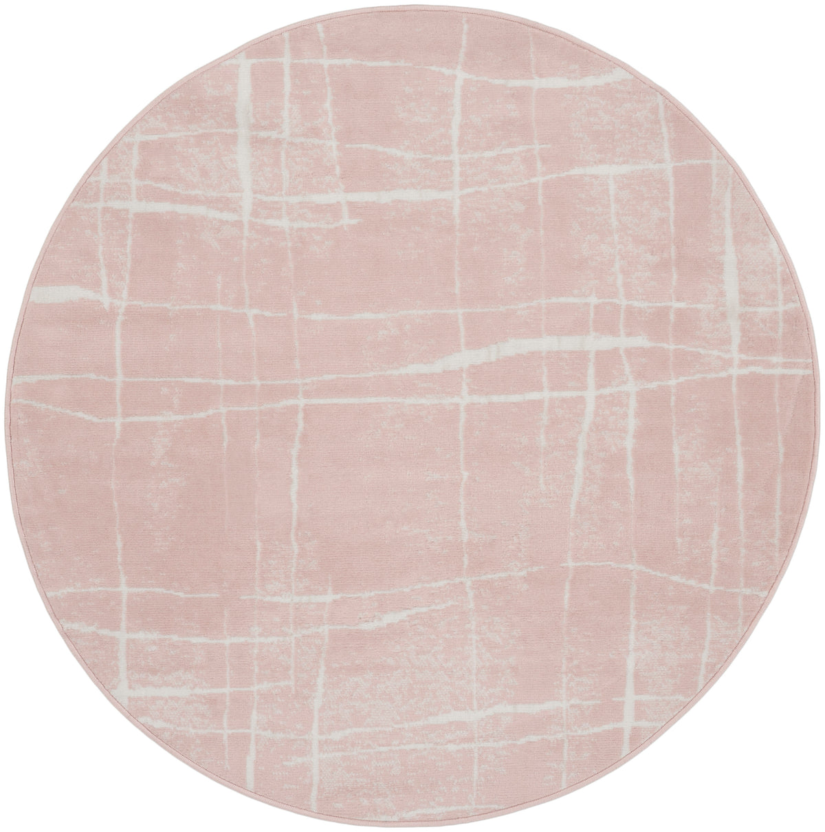 Whimsicle WHS09 Pink Ivory Rug - Round