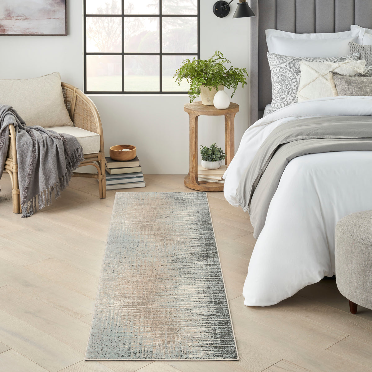 Marmara MRA01 Teal Grey Rug - room scene