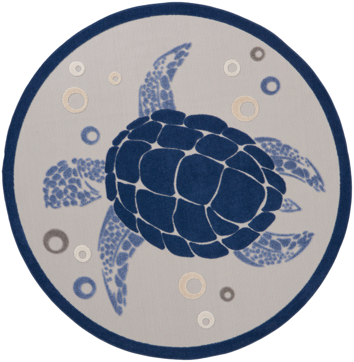Aloha ALH27 Navy Blue Rug - Round