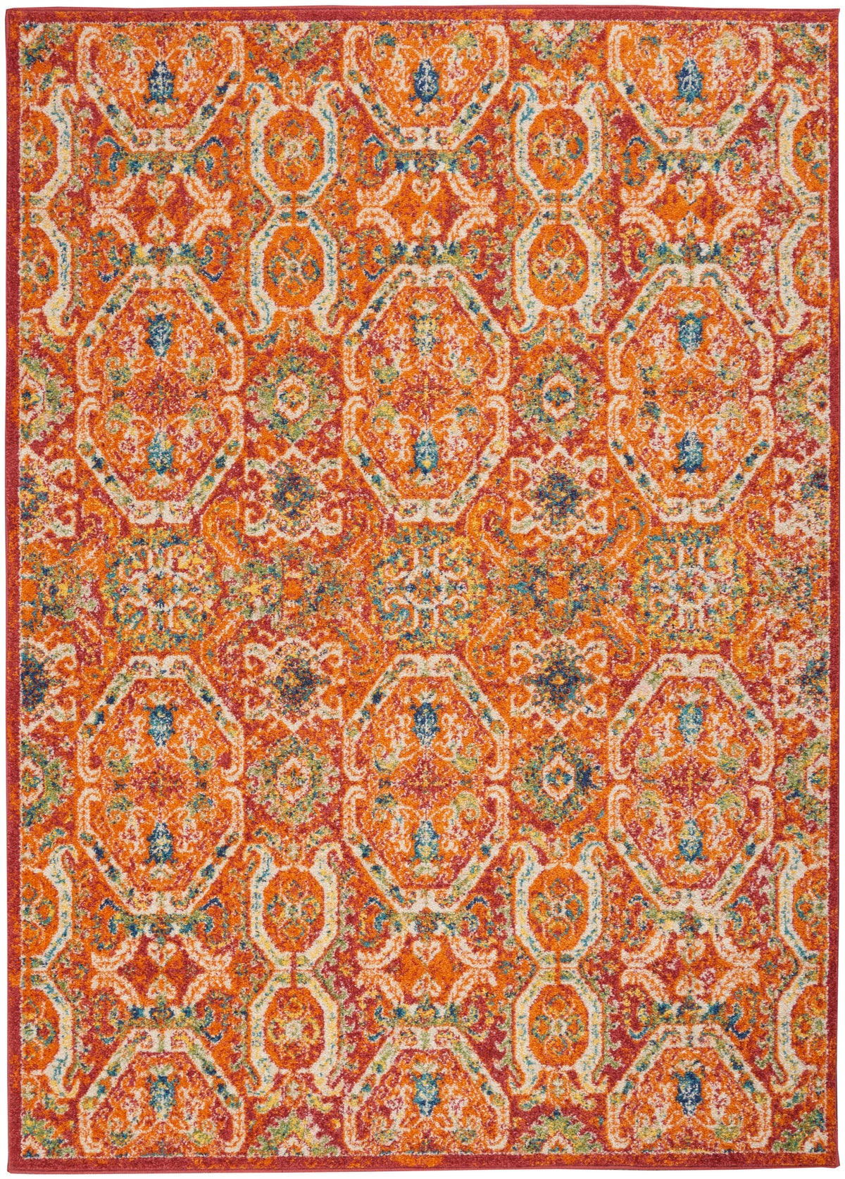 Allur ALR05 Red Multicolor Rug - Rectangle