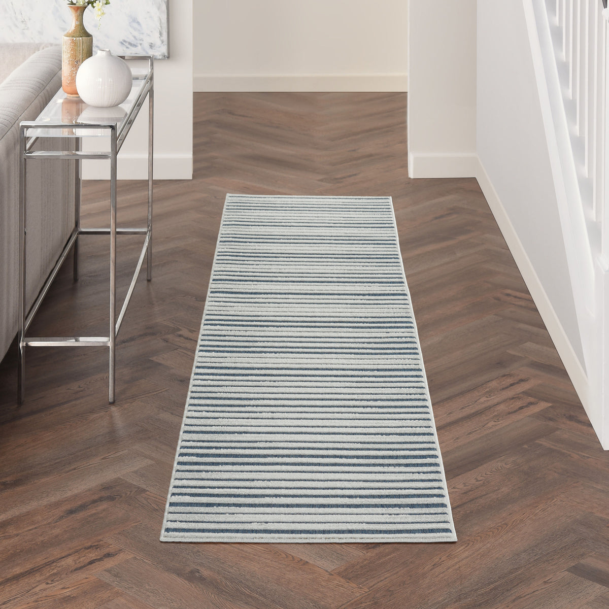 Key Largo KLG01 Blue Rug - room scene