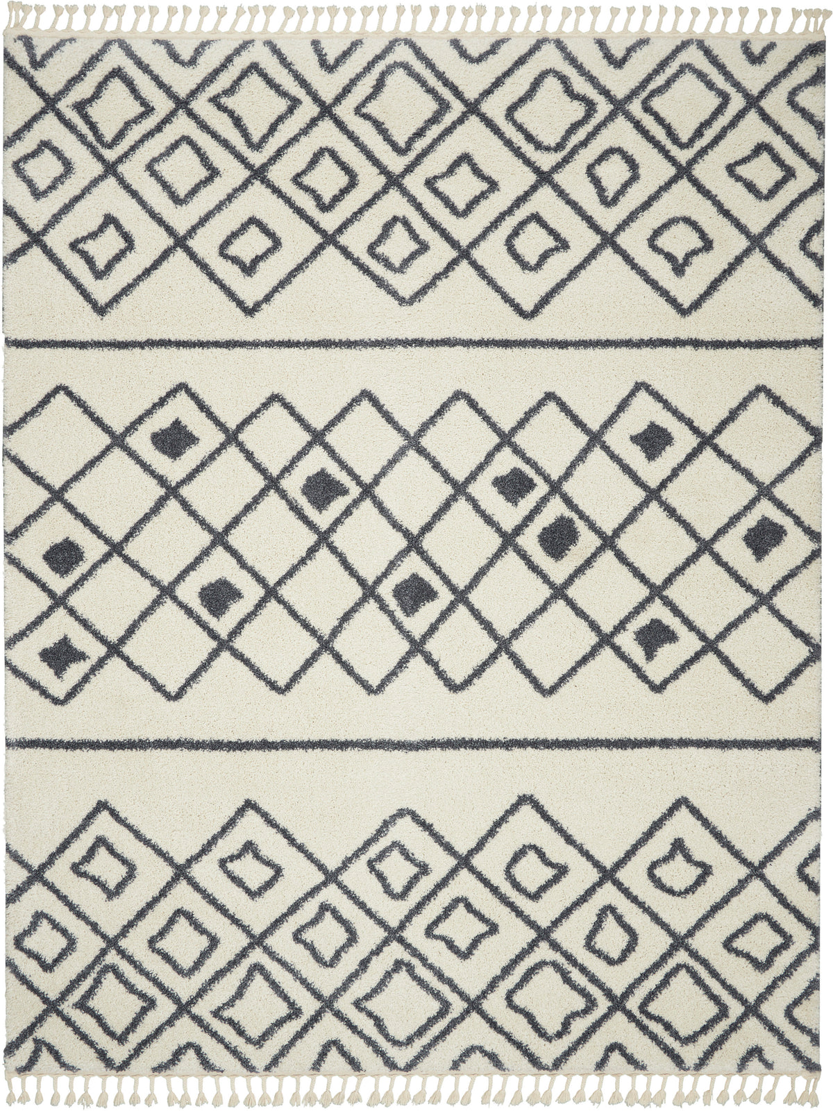 Serenity Shag SRS02 Ivory Slate Rug - Rectangle