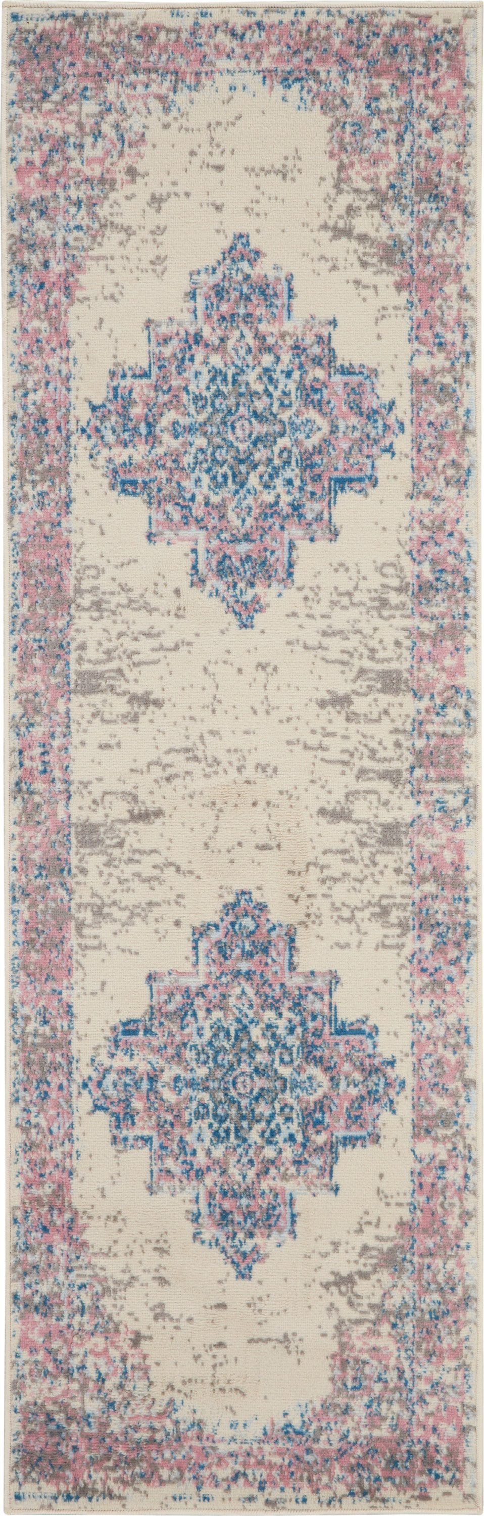 Grafix GRF14 Ivory Pink Rug - Runner
