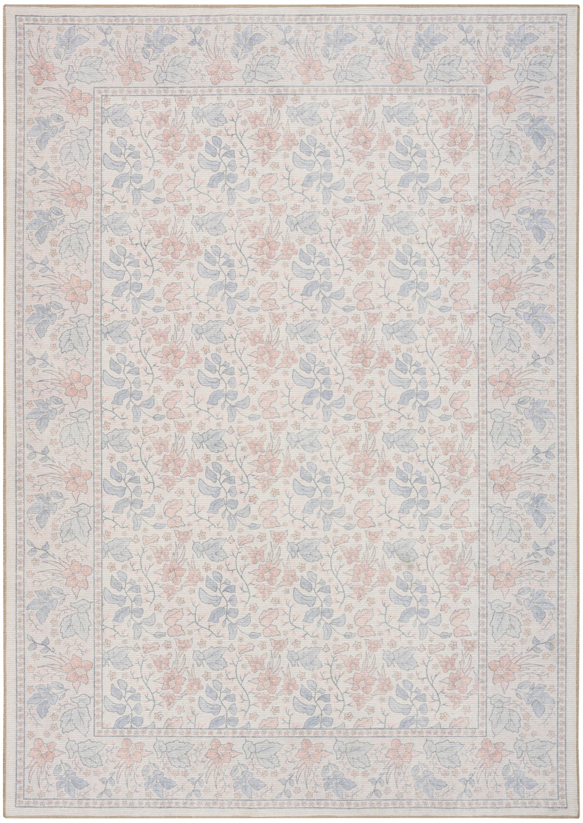 Botanical Washables BOT03 Ivory Multicolor Rug - Rectangle