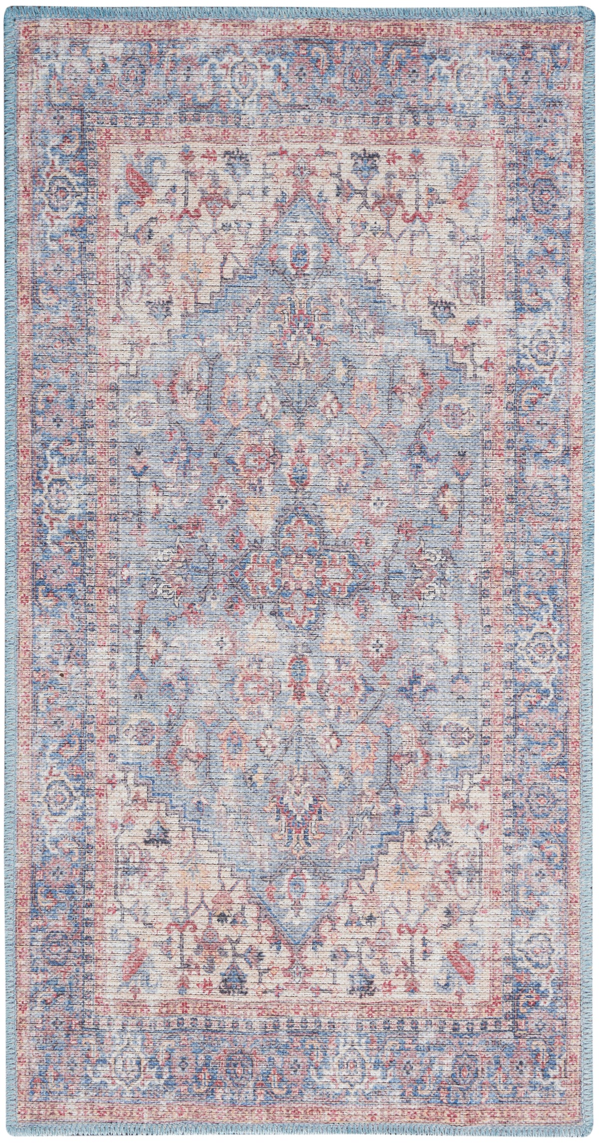 New Concept Washables SR104 Blue Multicolor Rug - Rectangle