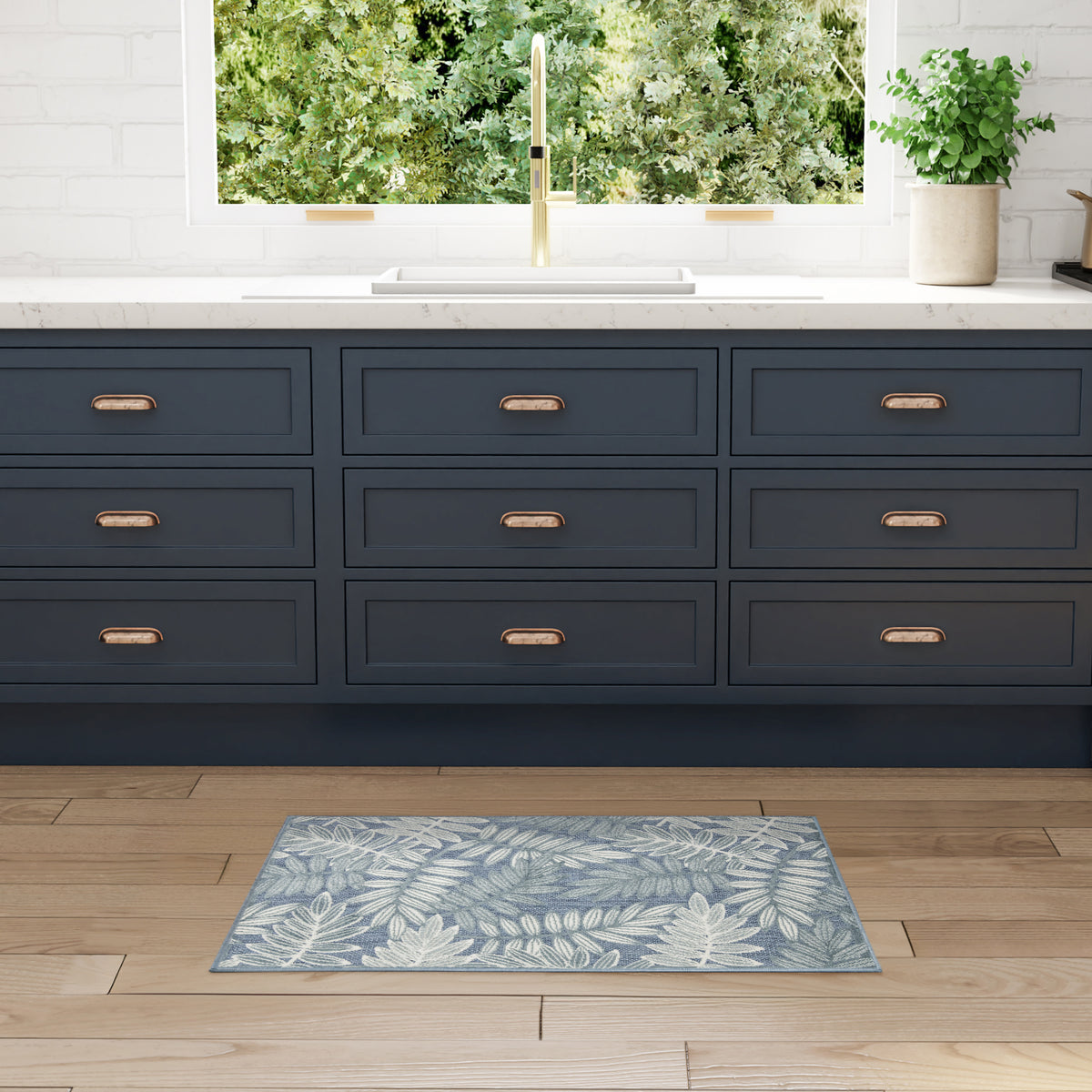 Aloha ALH18 Blue Rug - room scene