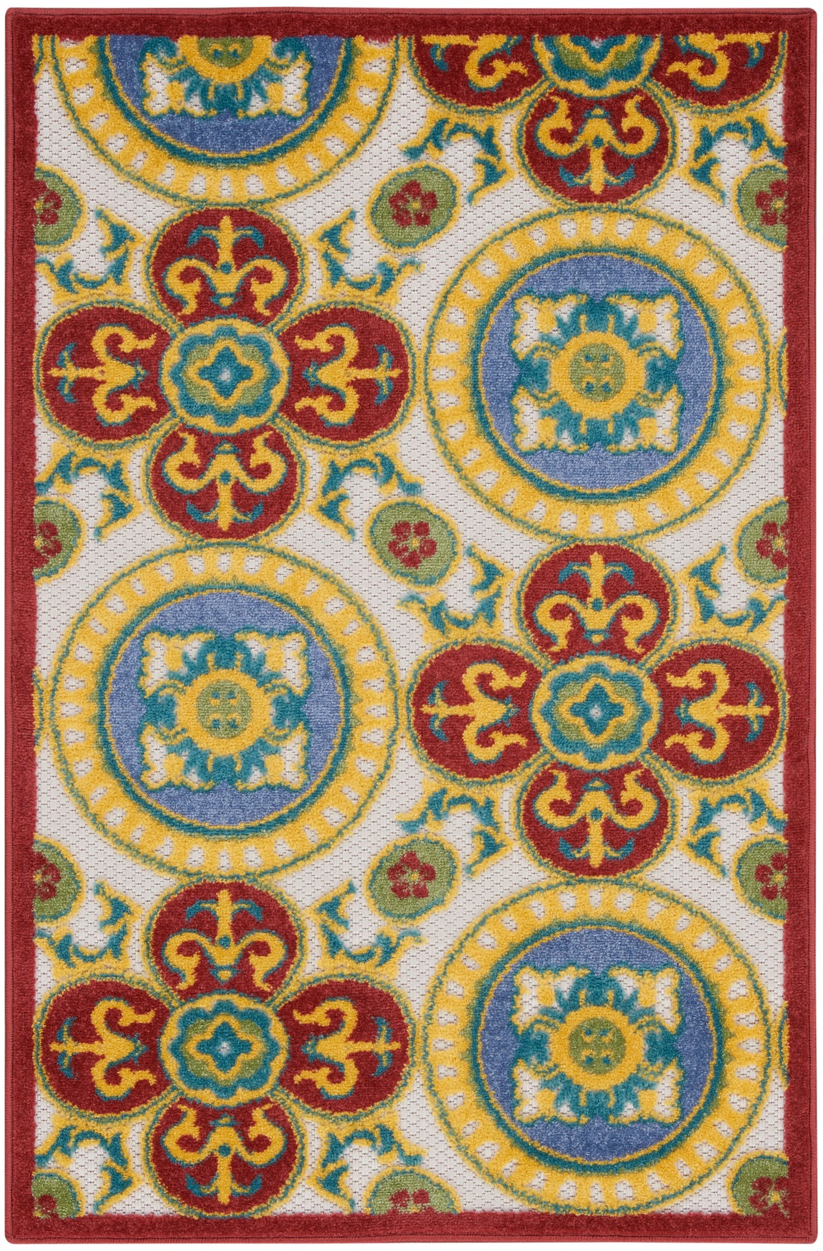 Aloha ALH30 Red Multicolor Rug - Rectangle