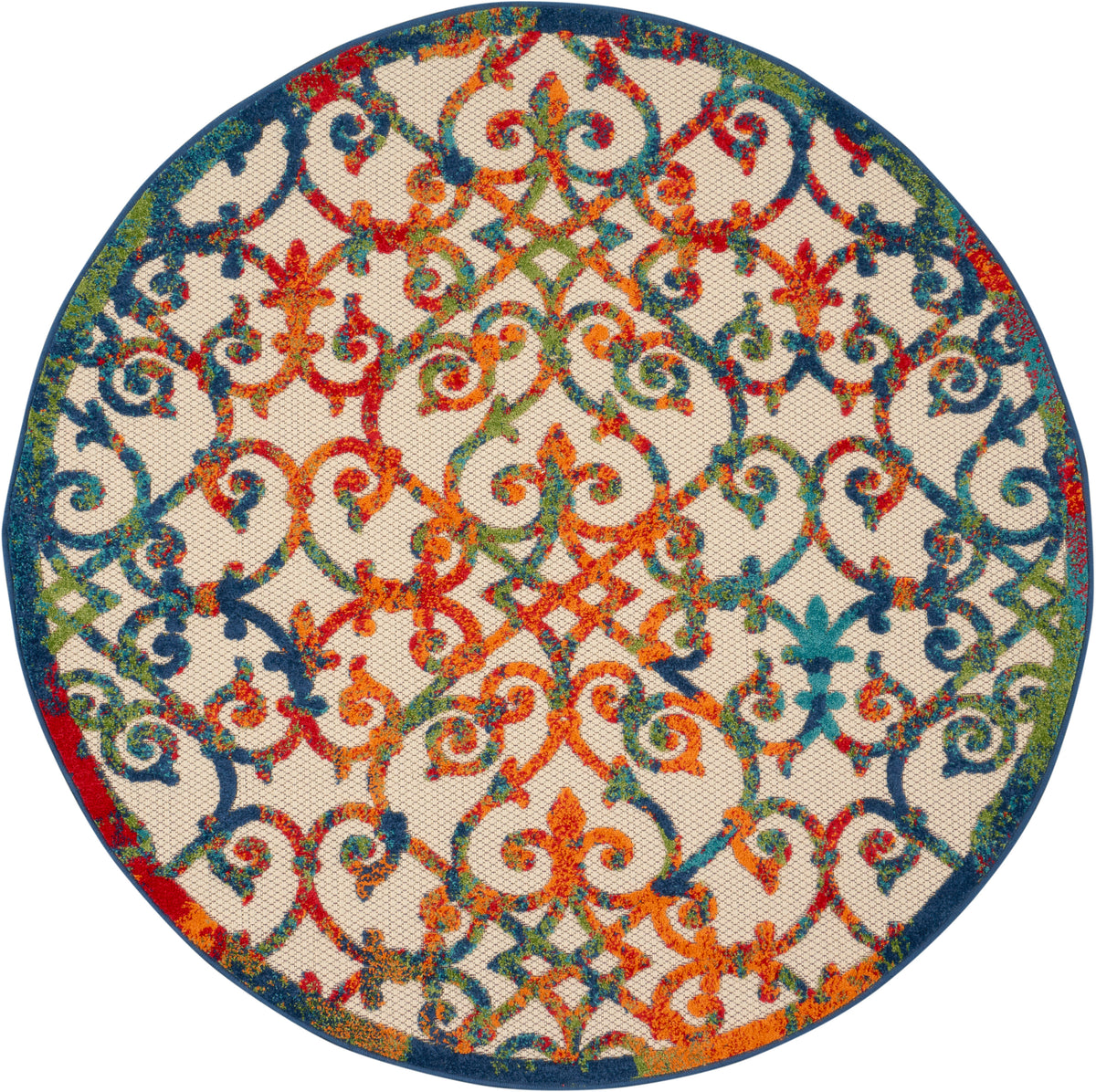Aloha ALH21 Multicolor Rug - Round