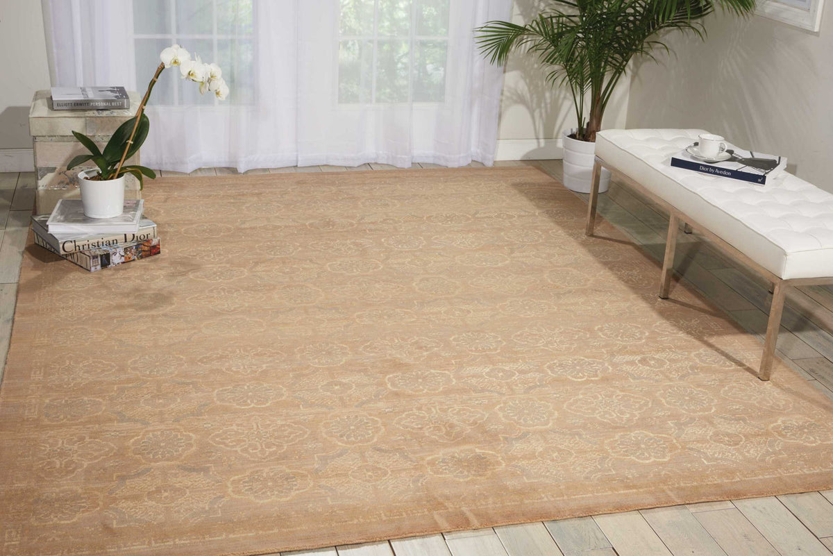Silken Allure SLK25 Beige Rug - room scene