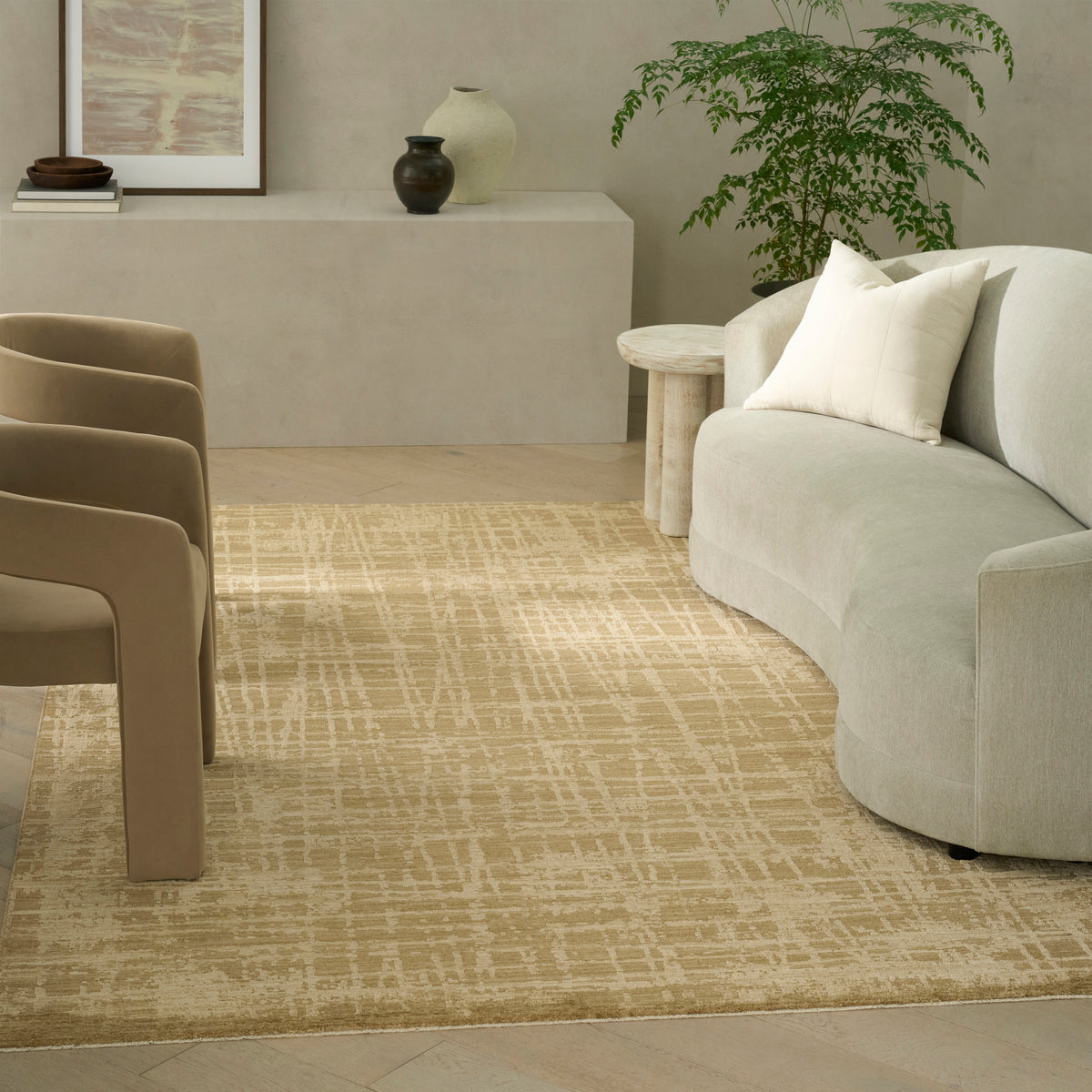 CK090 Latitude LTD01 Taupe Rug - room scene