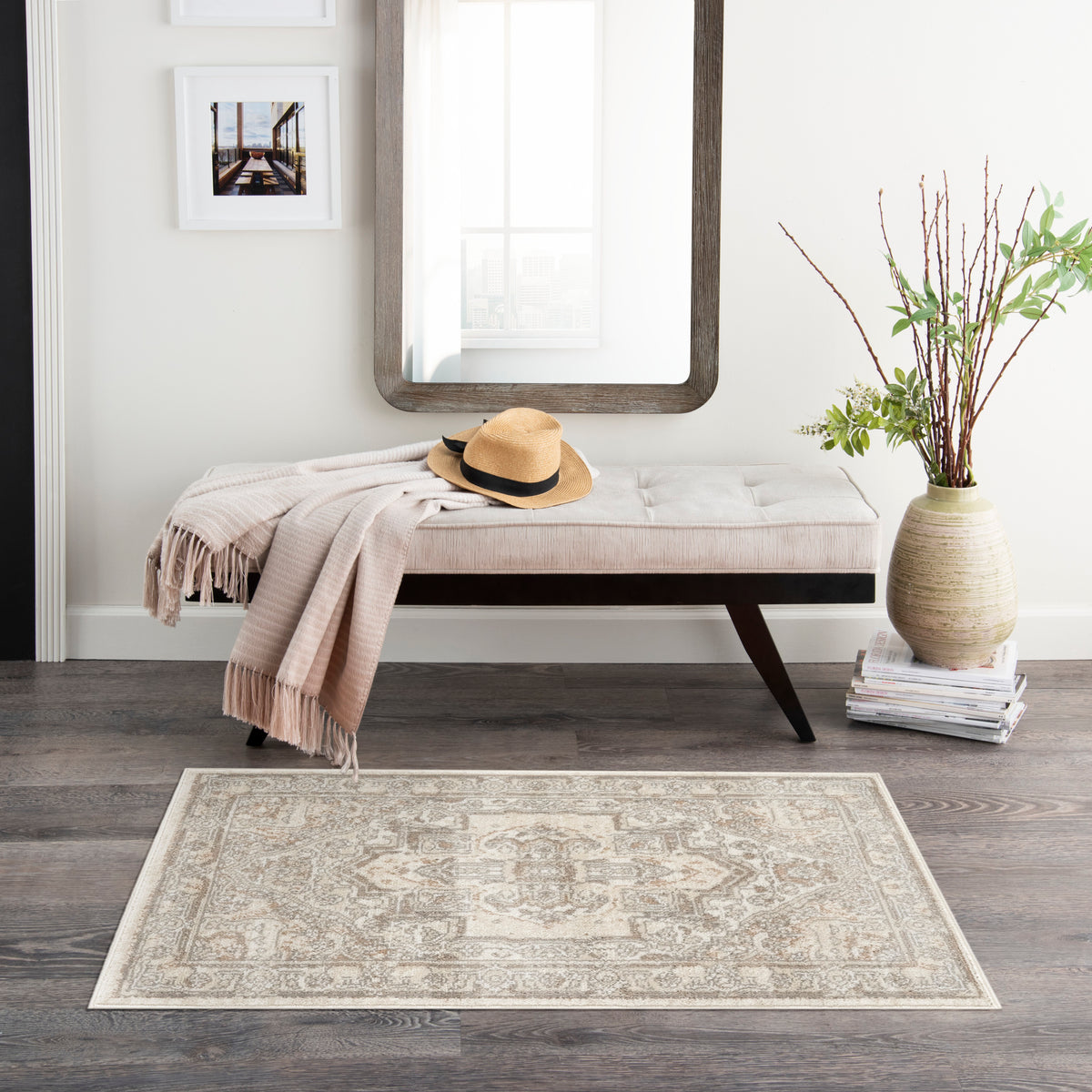Quarry QUA18 Beige Rug - room scene