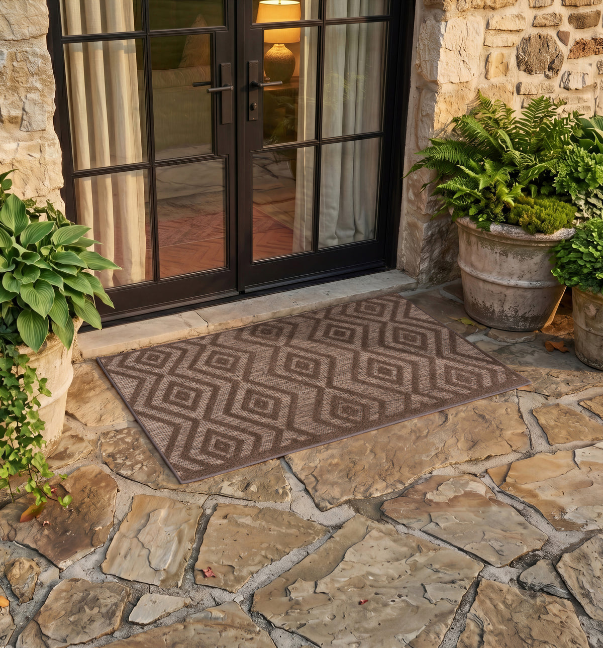 Versatile NRV01 Brown Rug - room scene