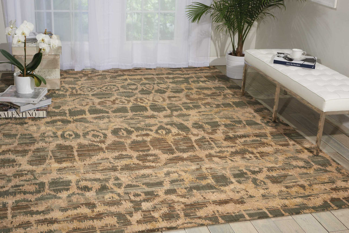 Silken Allure SLK10 Multicolor Rug - room scene