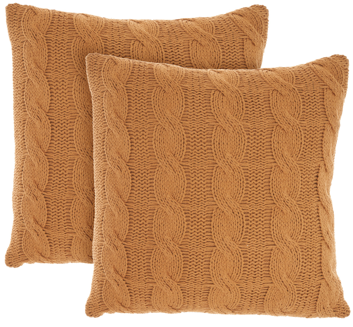 Lifestyle RC586 Gold 18" x 18" Set of 2 Throw Pillows