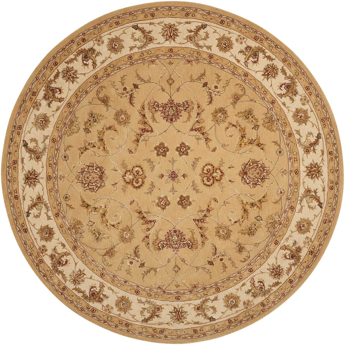 Nourison 3000 3104 Yellow Rug - Round