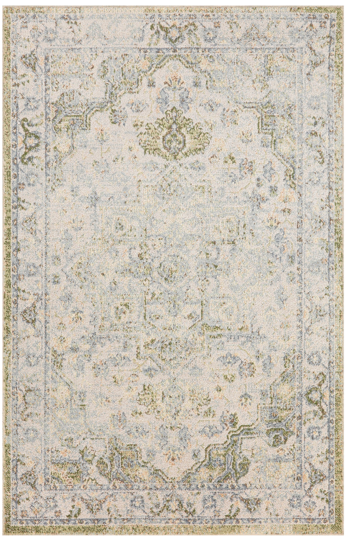 Astra Machine Washable ASW12 Blue Green Rug - Rectangle