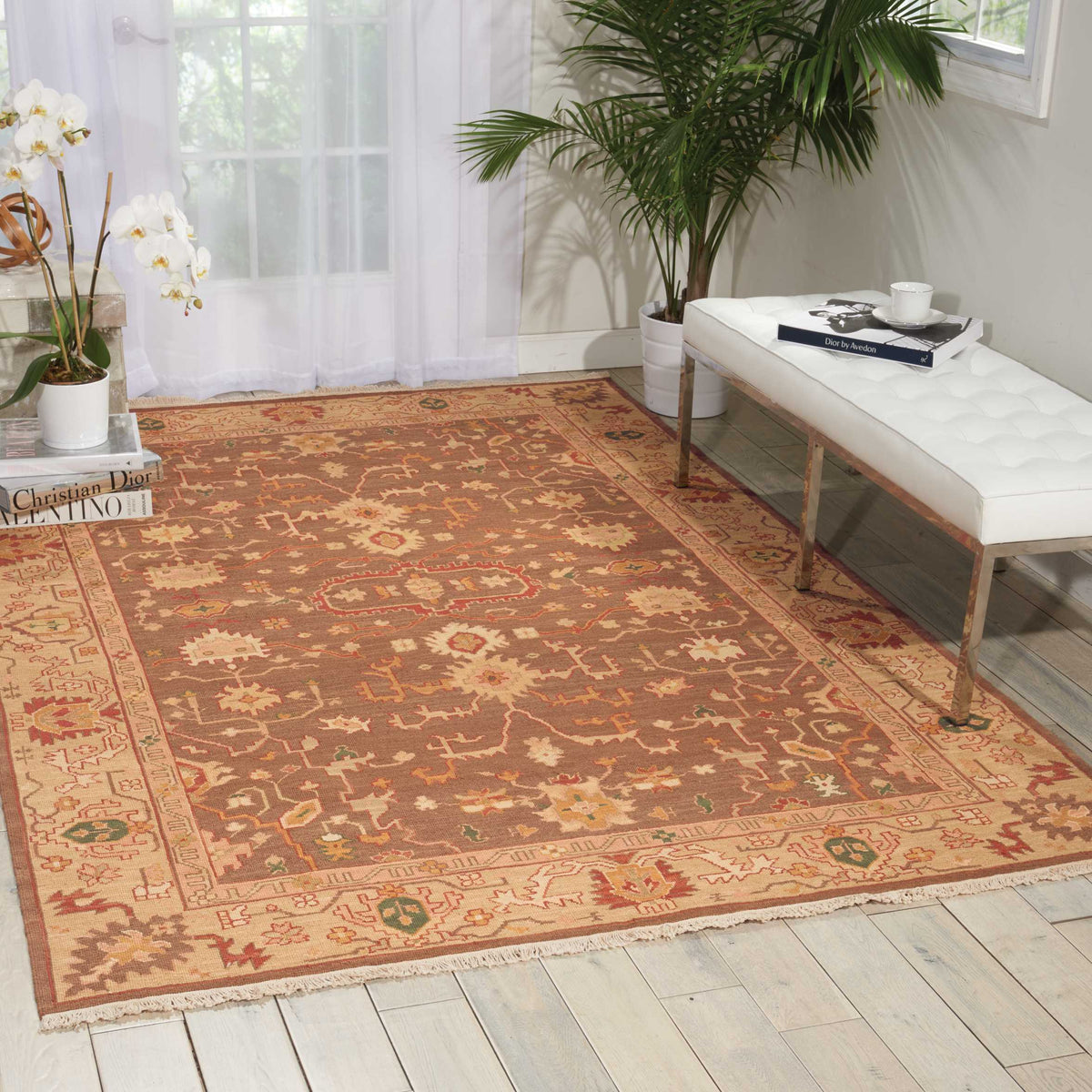 Nourmak S138 Khaki Rug - room scene