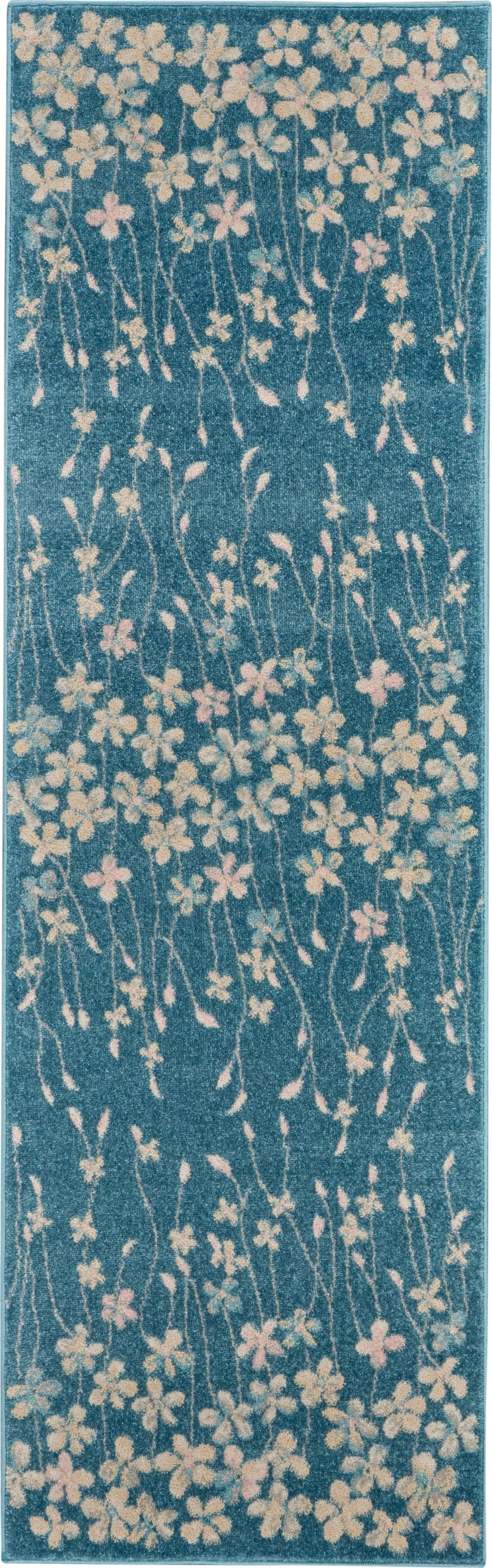 Tranquil TRA04 Turquoise Rug - Runner