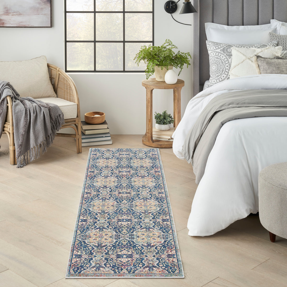 Ankara Global ANR16 Navy Multicolor Rug - room scene
