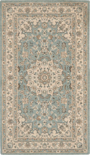 Living Treasures LI15 Aqua Ivory Rug - Rectangle