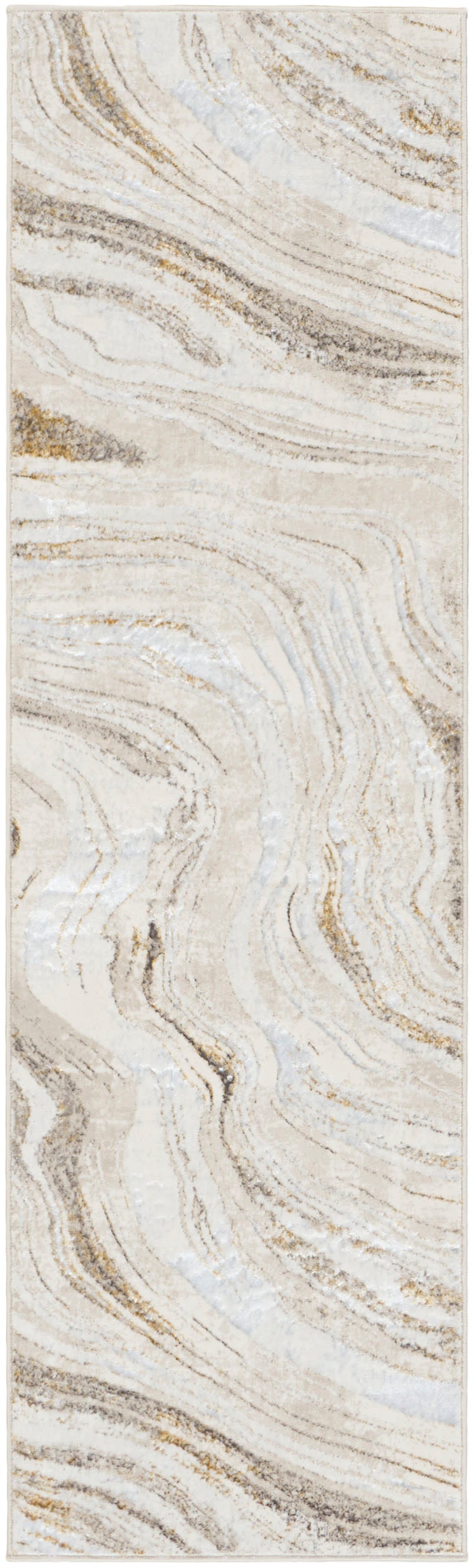 Glitz GLZ22 Grey Gold Rug - Runner