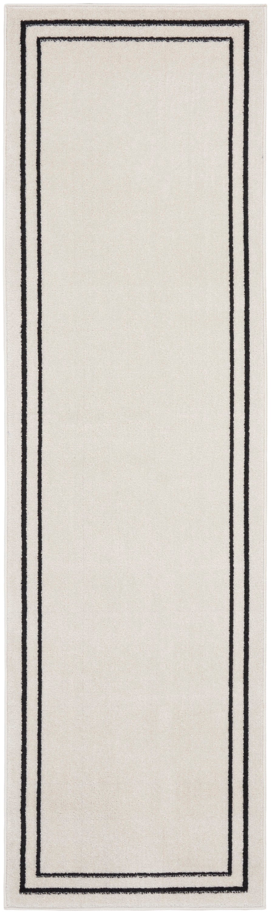 Nourison Essentials NRE02 Ivory Black Rug - Runner