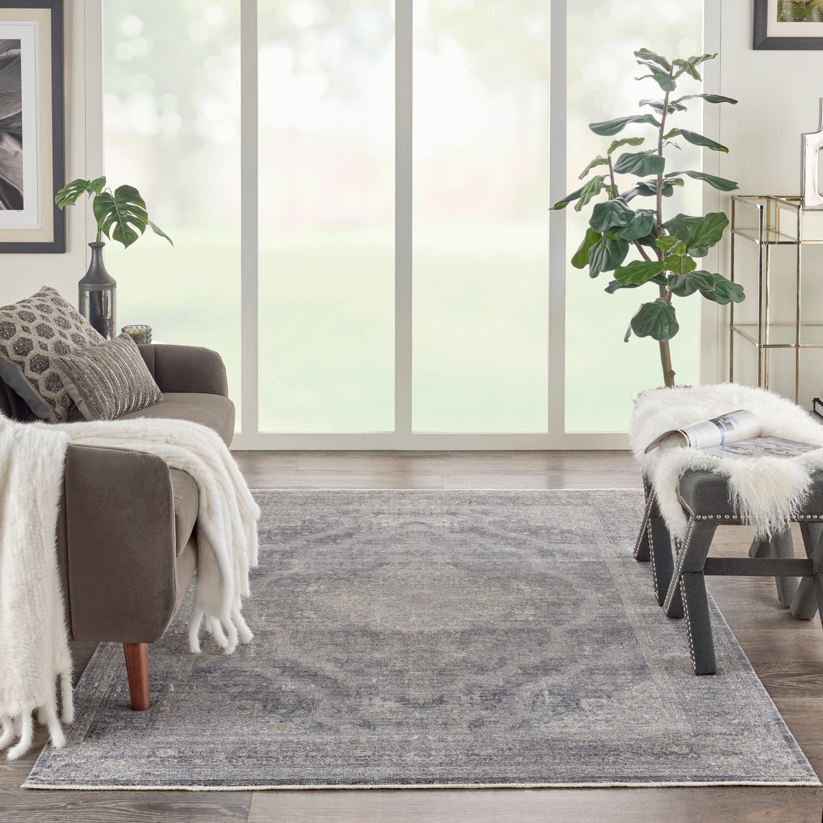 Starry Nights STN05 Charcoal Crème Rug - room scene