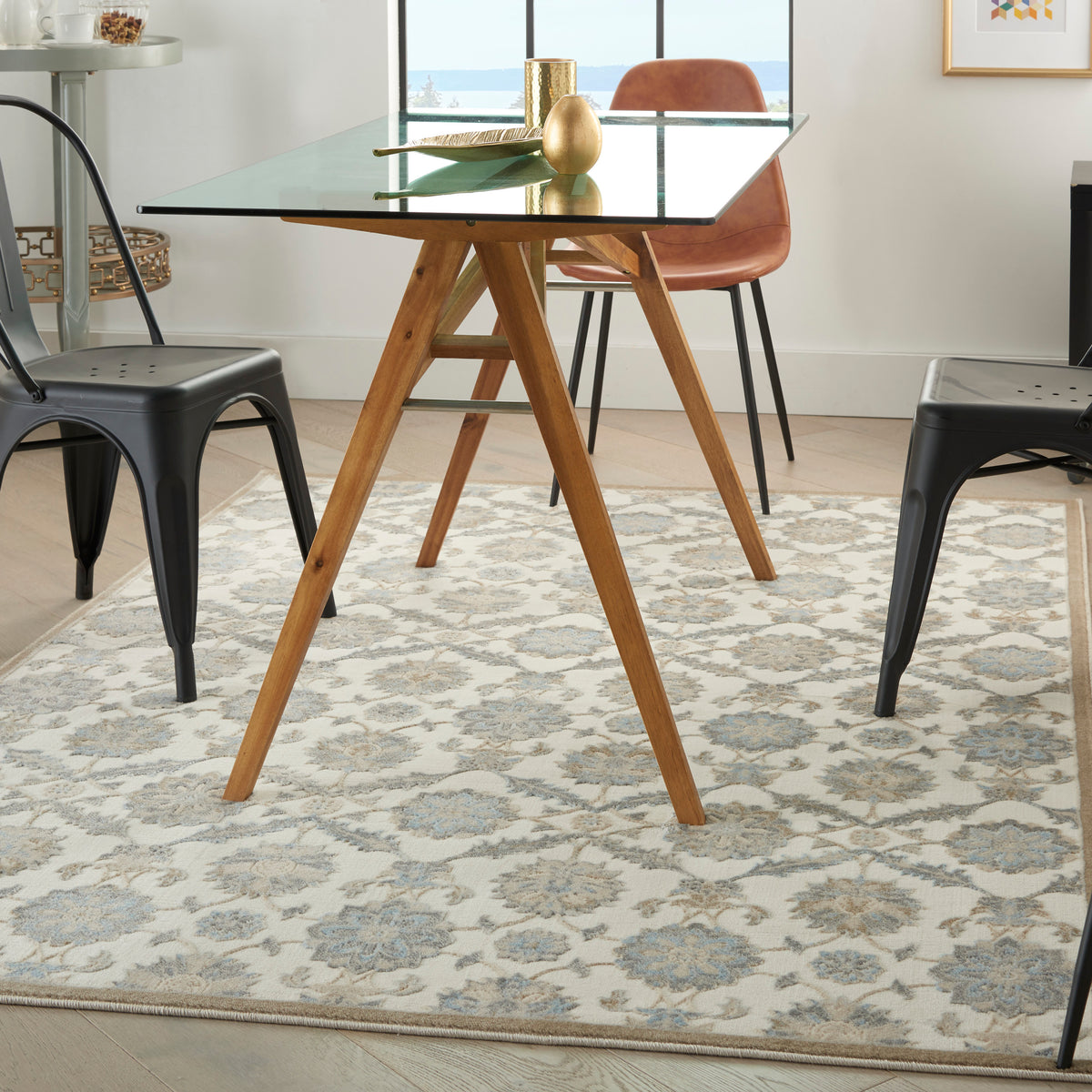 Grand Villa KI82 Cream Rug - room scene
