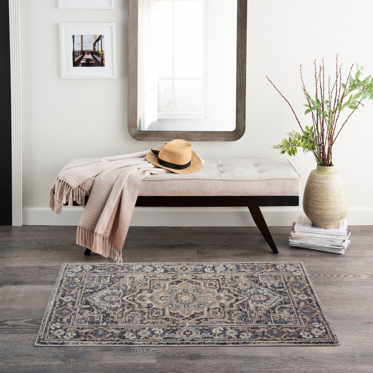 Moroccan Celebration KI381 Navy Rug - room scene