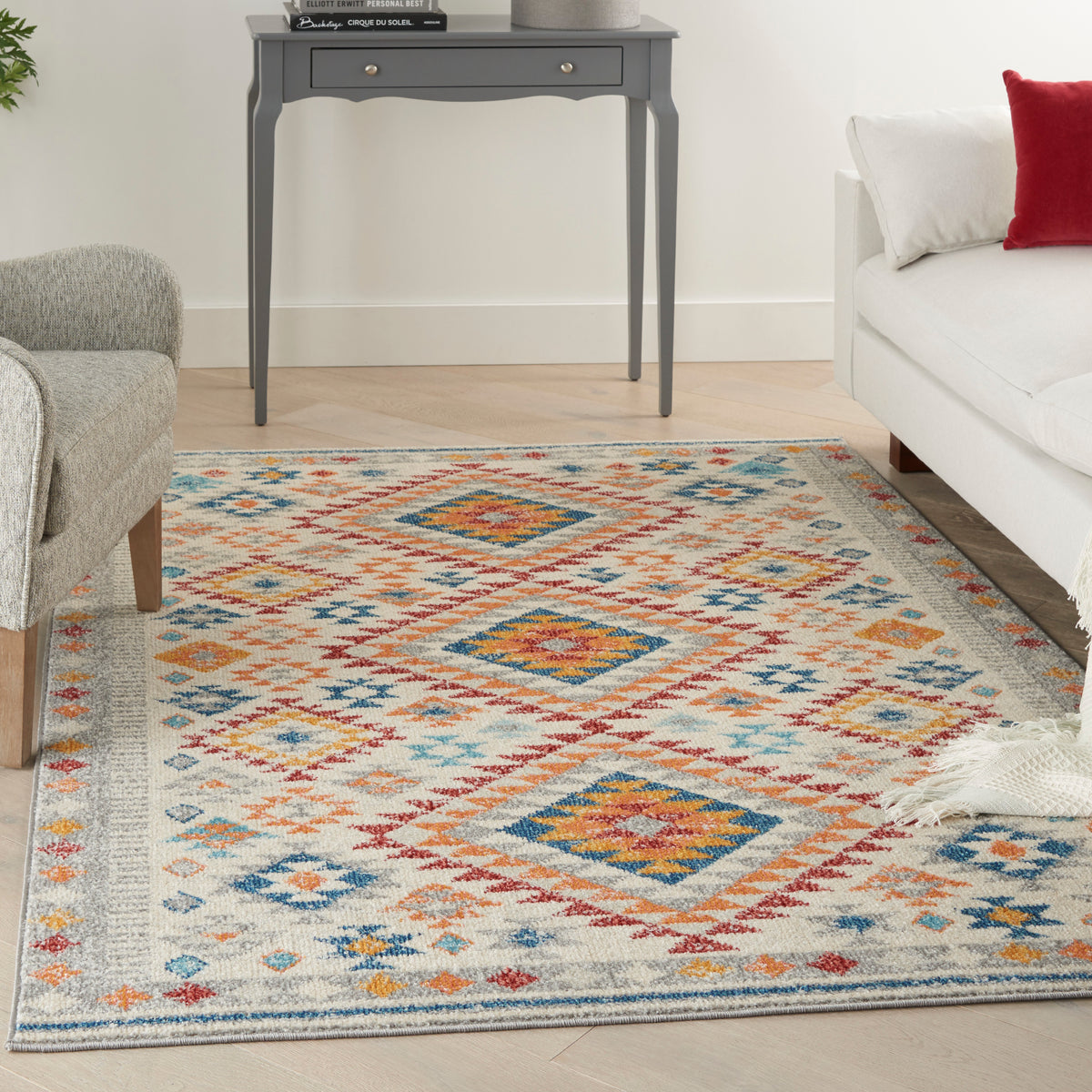 Passion PSN47 Ivory Multicolor Rug - room scene