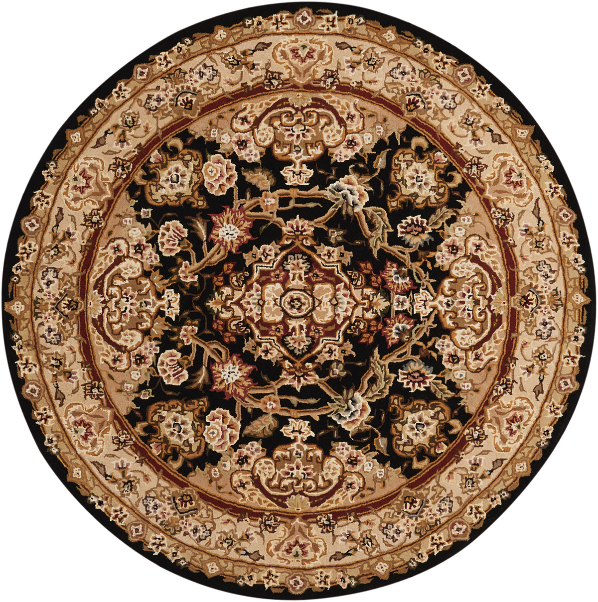 Nourison 2000 2028 Black Rug - Round